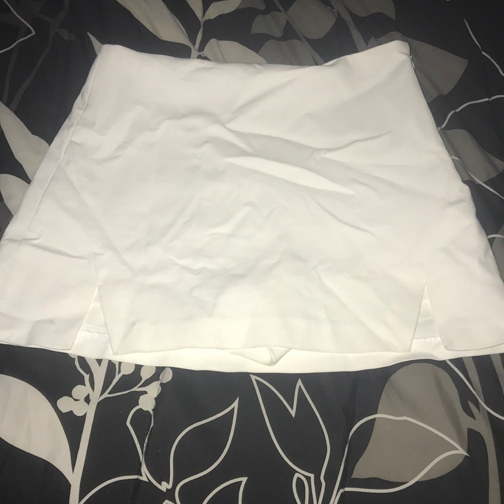 White skirt with shorts